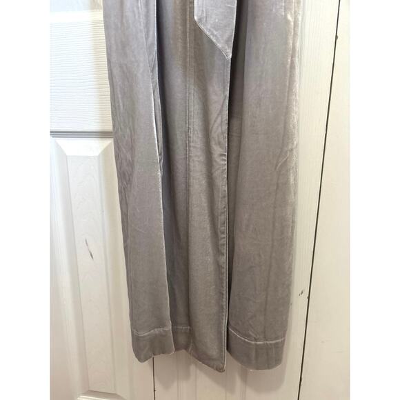 Soft Surroundings Silver Gray Velvet Silk Blend Soft Luxe Midi Length Robe XS - Picture 5 of 10